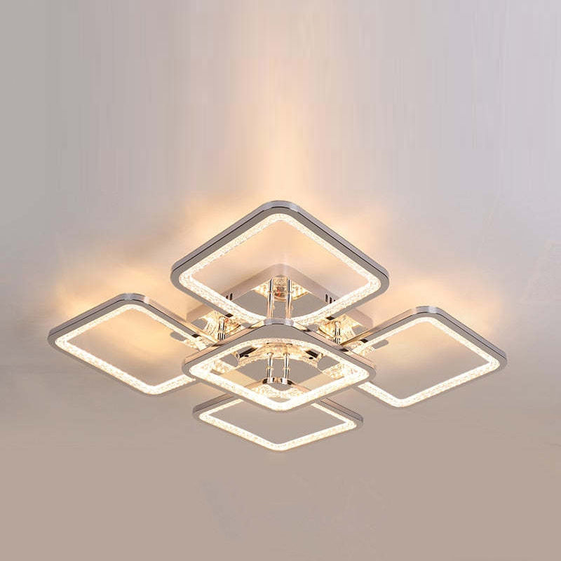 Lacey Design Luxus Quadrat LED Deckenleuchte Metall Acryl Wohnzimmer Schlafzimmer Esszimmer