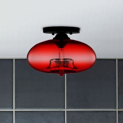 Sanna Modern LED Kugel Deckenleuchte Rot/Braun/Bernstein/Blau/Silbergrau Wohn/Schlafzimmer