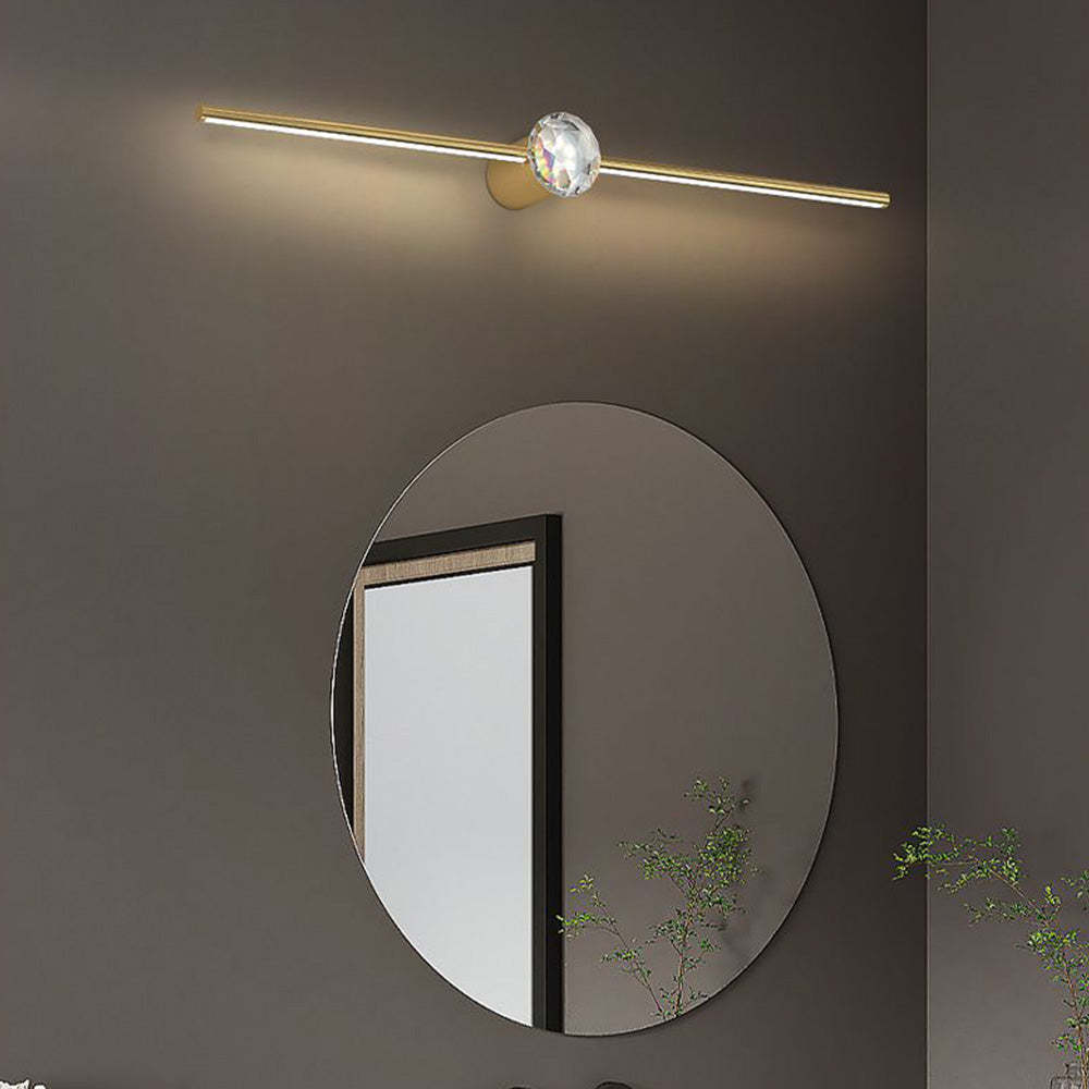 Kristy Minimalistisch Modern LED Wandleuchte Gold Wohn/Badezimmer Metall&Kristall