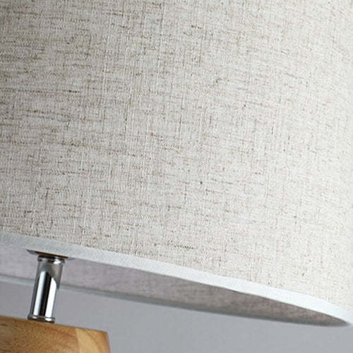 Muto Moderne LED Stehlampe Weiß Wohnzimmer/Schlafzimmer Holz/Stoff