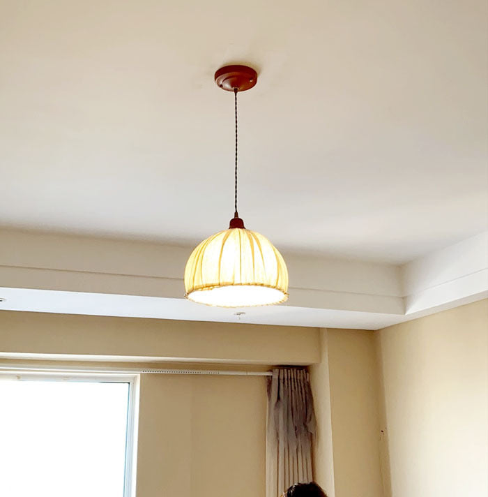 LED Pendelleuchte Weiß Esszimmer/Schlafzimmer Stoff