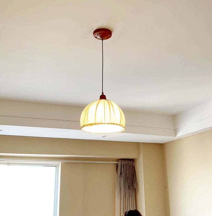 LED Pendelleuchte Weiß Esszimmer/Schlafzimmer Stoff