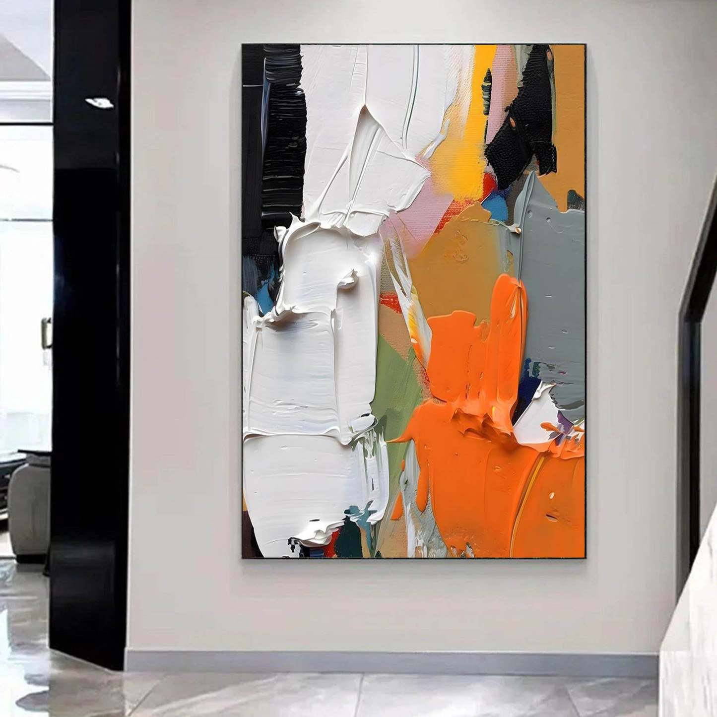 Bunte Abstrakte Minimalistische Leinwand Wandkunst Wohnzimmer | Las Sola