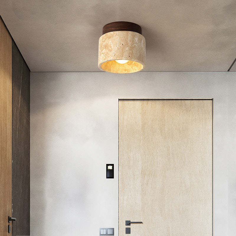 Retro LED Holz Stein Deckenleuchte Flur | Las Sola