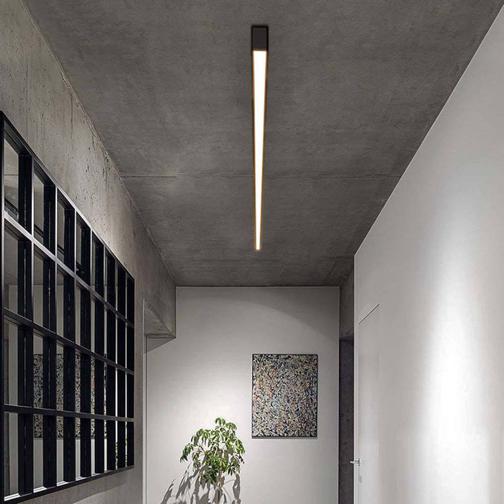 Edge Modern Linear LED Deckenleuchte Schwarz Wohnzimmer Metall