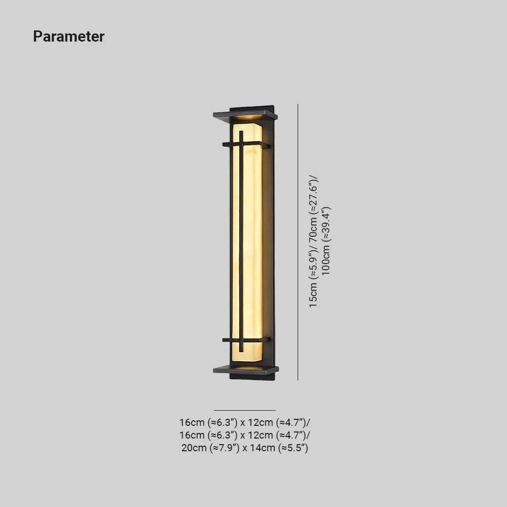 Ray Quadratisch Außenwandlampe Imitation Alabaster Wasserdicht-Las Sola