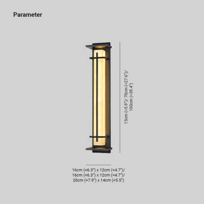 Ray Quadratisch Außenwandlampe Imitation Alabaster Wasserdicht-Las Sola