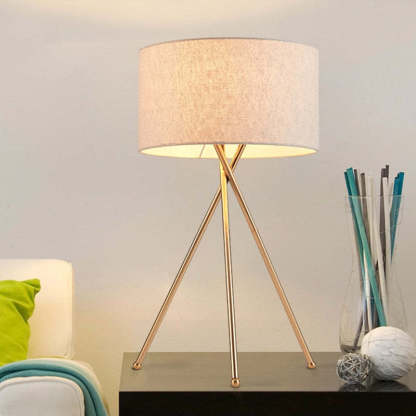 Alessio Minimalistische LED Steh/Tischlampe Weiß Schlafzimmer/Büros
