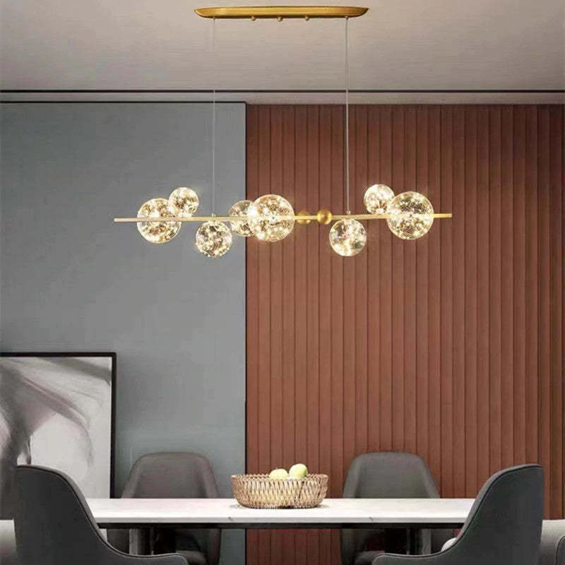 Valentina Kreis Kronleuchter Metall Glas Wohnzimmer Schlafzimmer Esszimmer