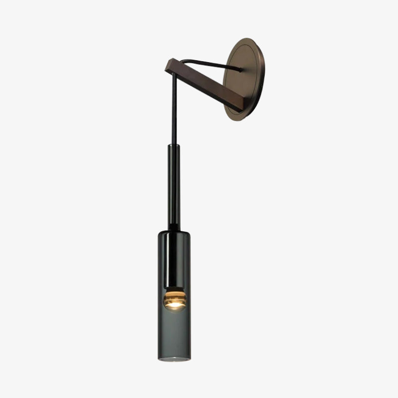 Sanna Modern LED Wandleuchte Schwarz Schlafzimmer/Bad Glas Metall