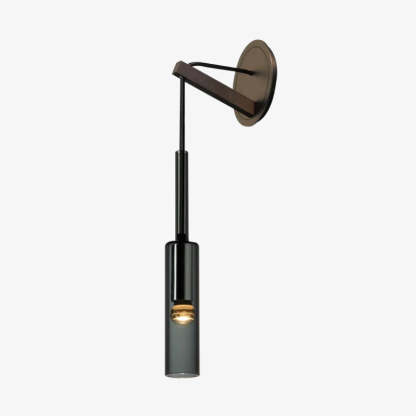 Sanna Modern LED Wandleuchte Schwarz Schlafzimmer/Bad Glas Metall
