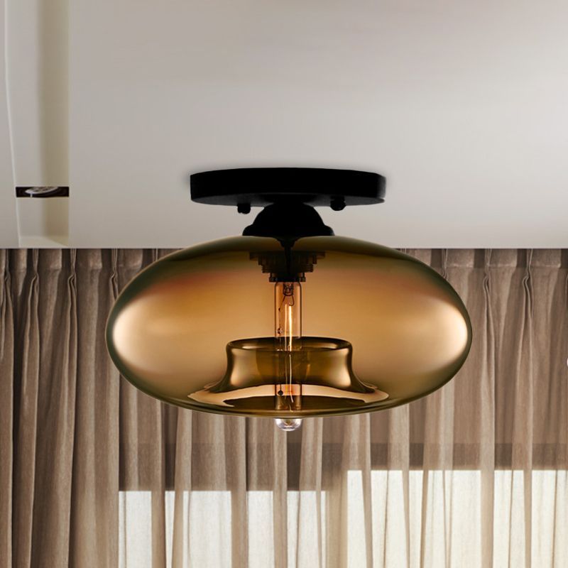 Sanna Modern LED Kugel Deckenleuchte Rot/Braun/Bernstein/Blau/Silbergrau Wohn/Schlafzimmer