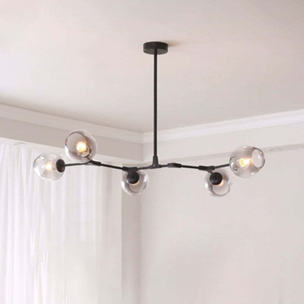Valentina Pendelleuchte Schwarze/Gold Wohnzimmer/Schlafzimmer Metall/Glas