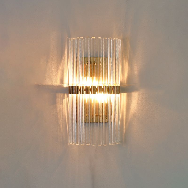 Orr Modern Zylindrisch LED Wandleuchte Gold Schlafzimmer/Flur Innen Metall&Kristall 45/50CM Lang