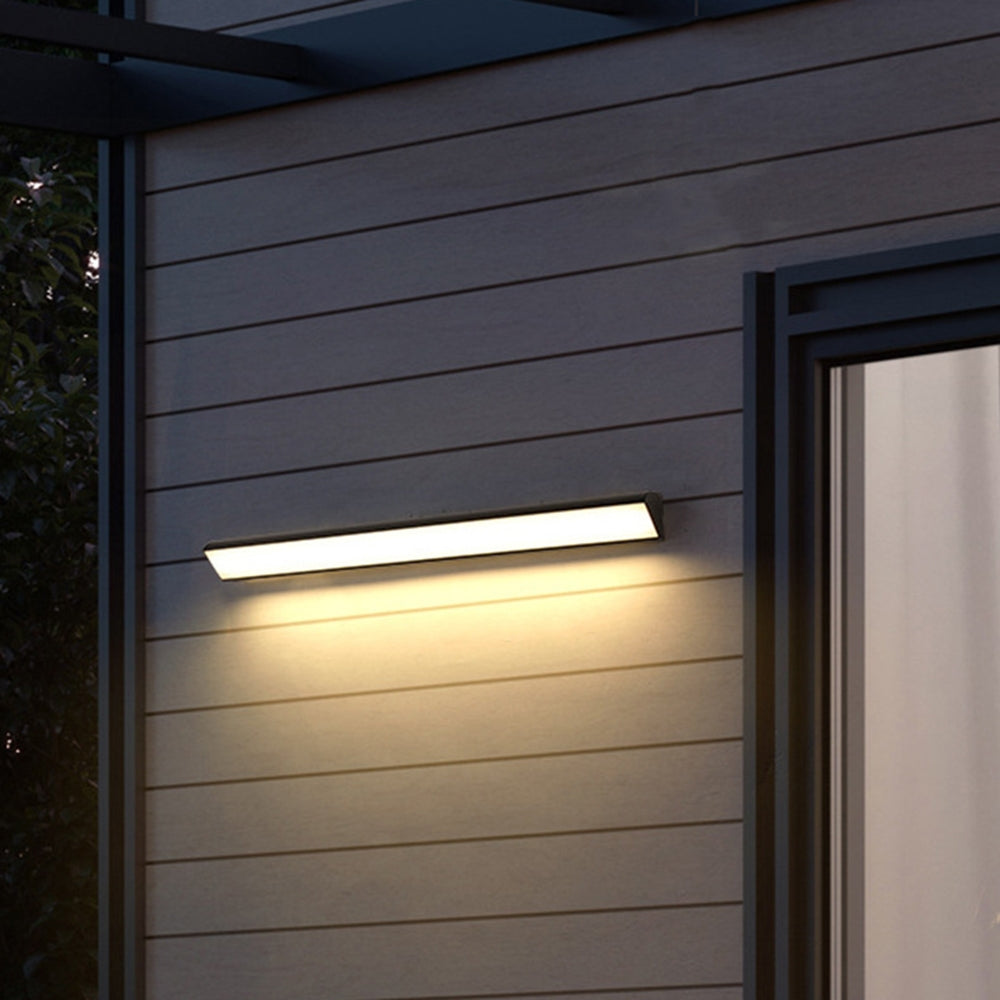 Edge Modern Dichte LED Außenwandleuchte Schwarz Badzimmer/Flur Metall Acryl 5 Größen
