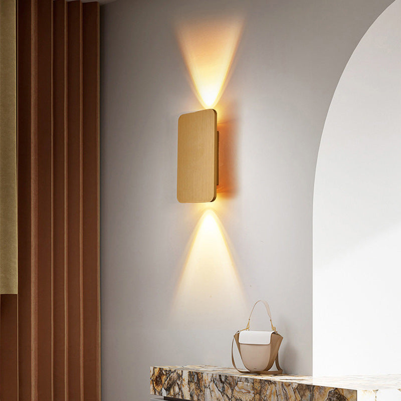 Ozawa Moderne quadratische Innenwandlampe Metall/Acryl Schlafzimmer/Wohnzimmer