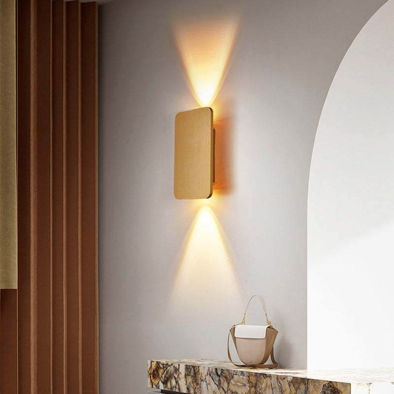 Ozawa Moderne quadratische Innenwandlampe Metall/Acryl Schlafzimmer/Wohnzimmer