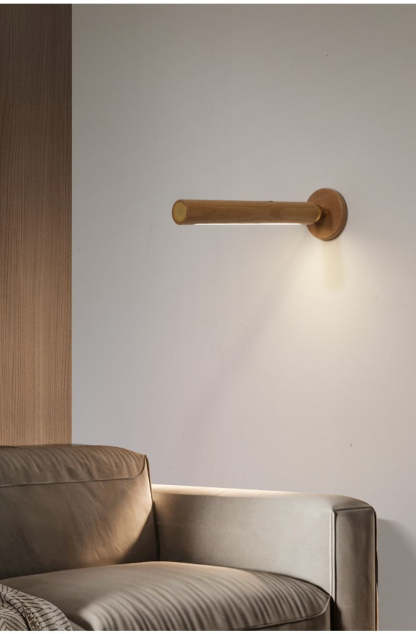 360?? Rotatable Wooden Wall Light Night Light Smart LED Light