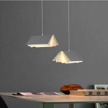 Sienna Design LED Pendelleuchte Weiß Schlafzimmer/Wohnzimmer Stoff
