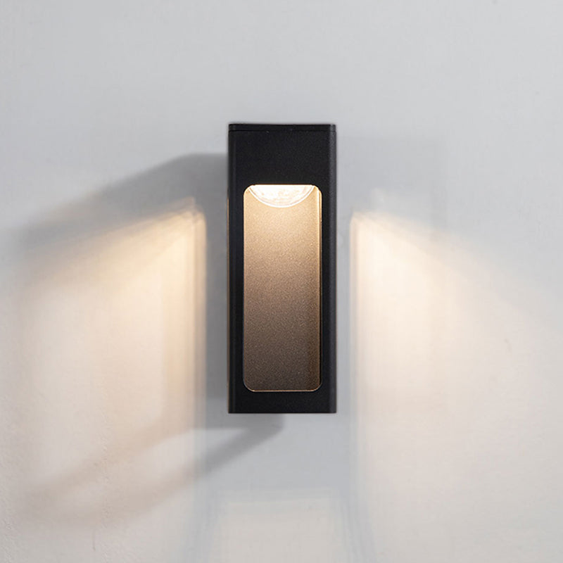 Orr Modern LED Außenwandleuchte Schwarz Außen Garten Metall