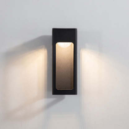 Orr Modern LED Außenwandleuchte Schwarz Außen Garten Metall
