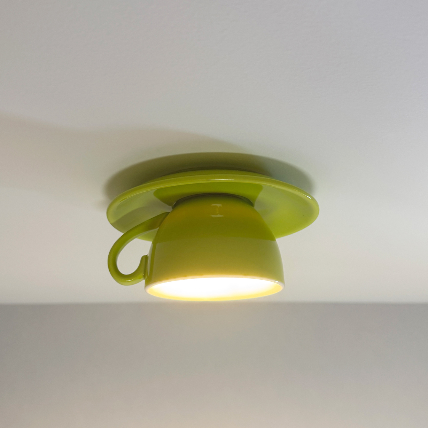 Morandi Modern Deckenleuchte, Blau/Rosa/Gelb, Kaffeetassen, Keramik, Schlafzimmer