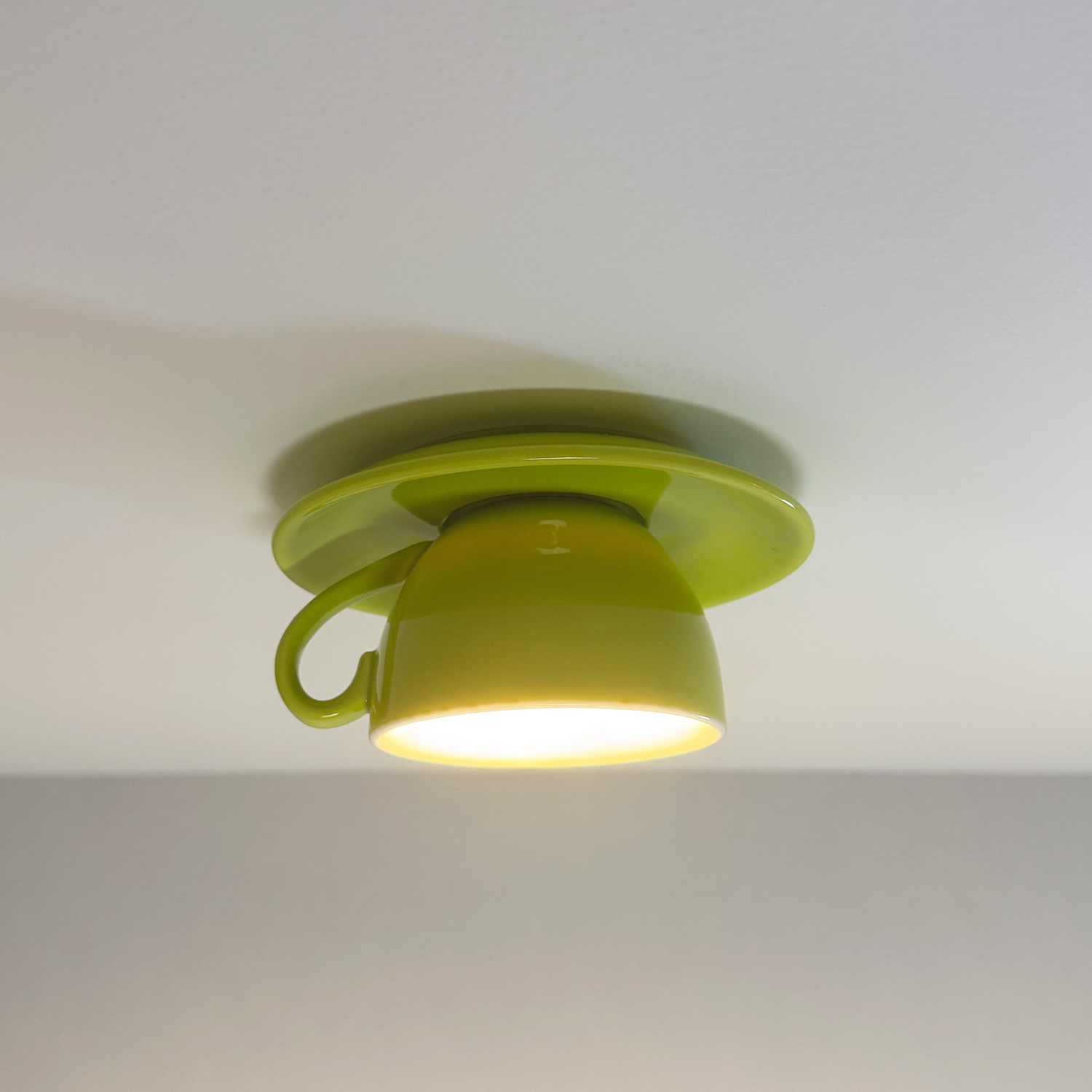 Morandi Modern Deckenleuchte, Blau/Rosa/Gelb, Kaffeetassen, Keramik, Schlafzimmer