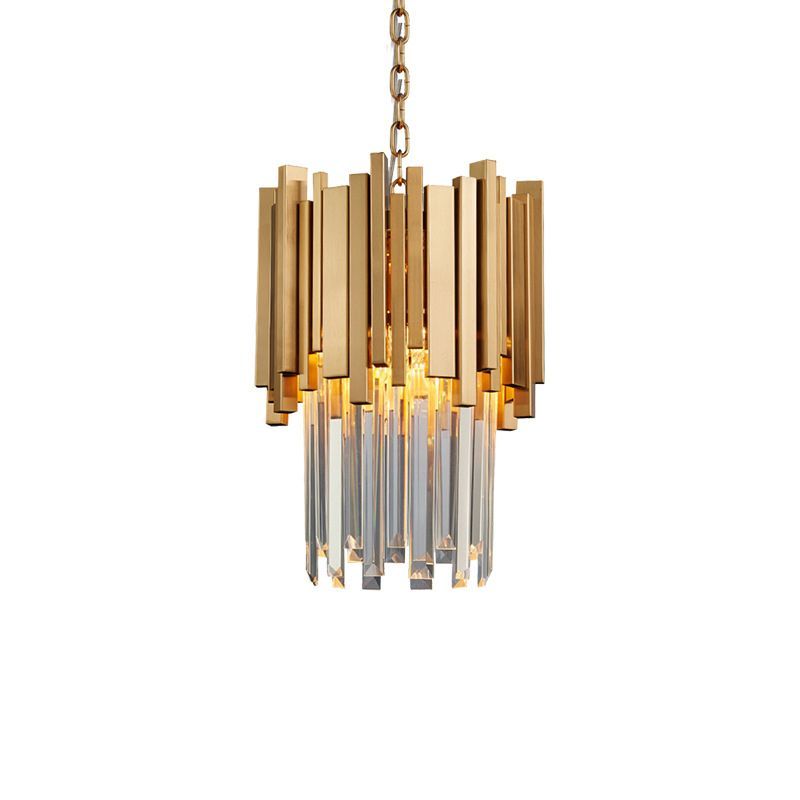 Kristy Modern LED Pendelleuchte Gold/Chrom Schlaf/Wohn/Esszimmer Metall&Kristall ∅30CM