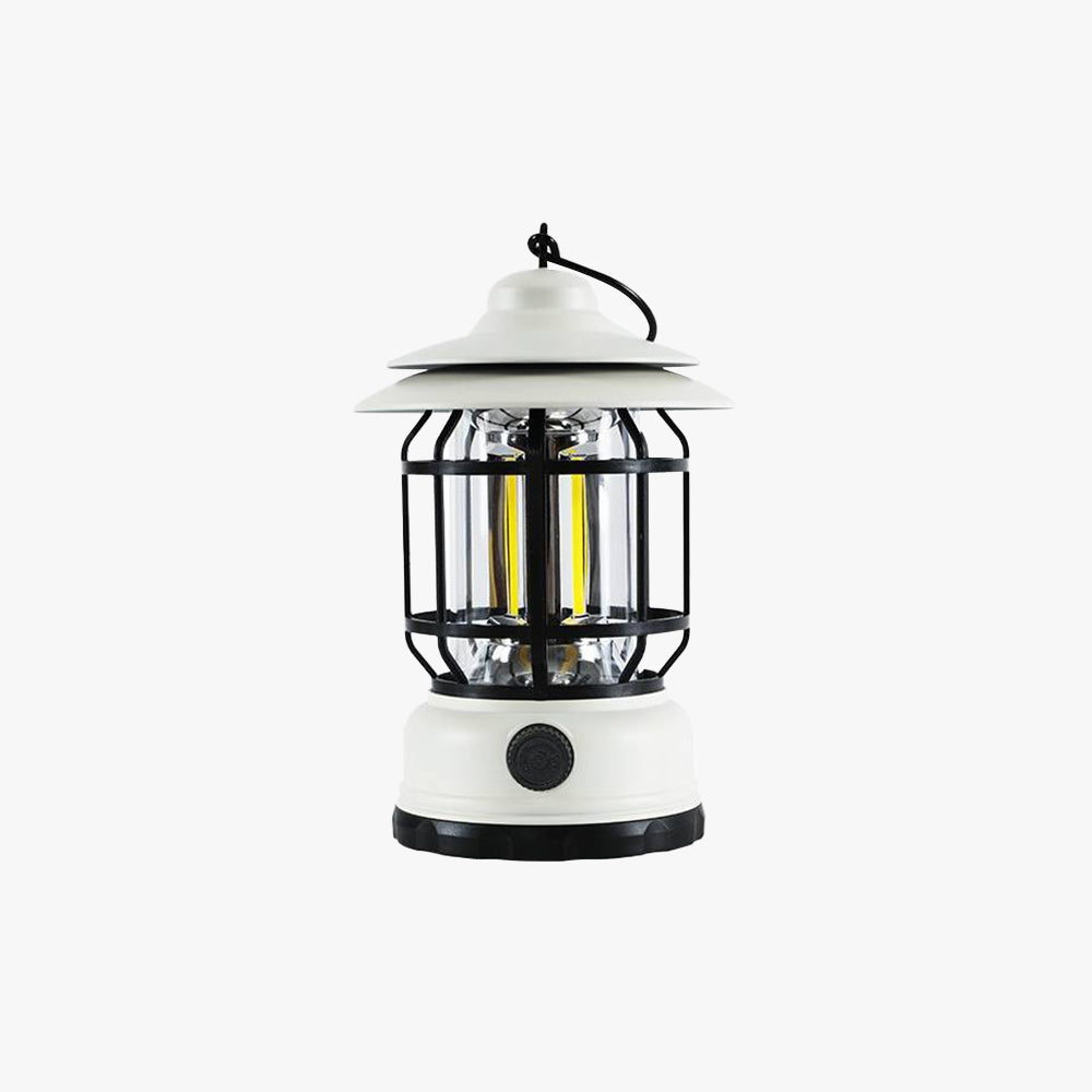 Alessio Retro LED Außenleuchte Dimmbar Schwarz/Weiß Camping Harz Acryl 3 Farben 25CM Lang