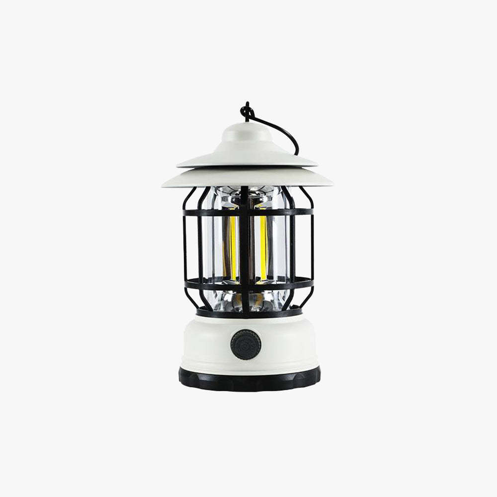 Alessio Retro LED Außenleuchte Dimmbar Schwarz/Weiß Camping Harz Acryl 3 Farben 25CM Lang