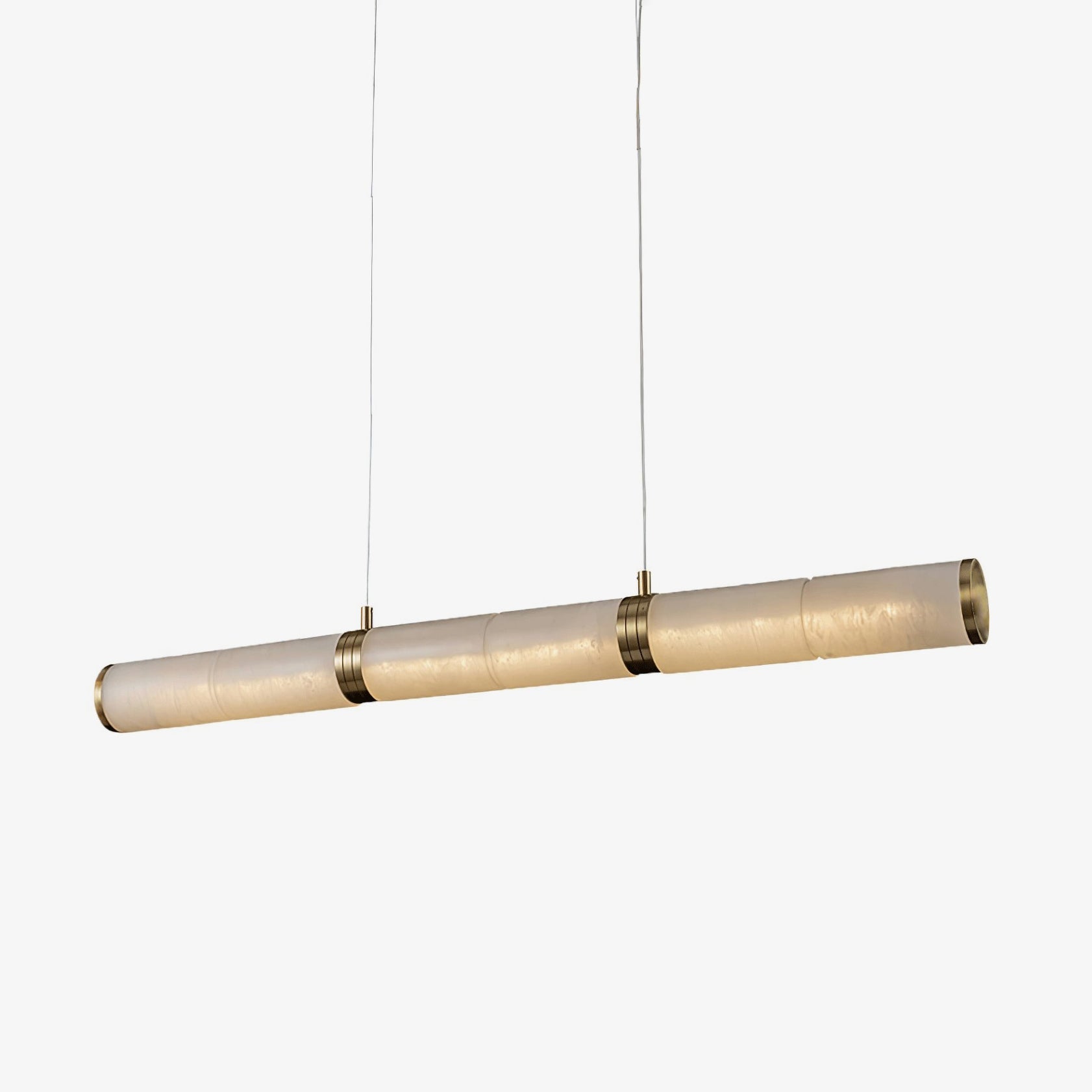 Eira Minimalistisch Alabaster Linear Pendelleuchte-Las Sola