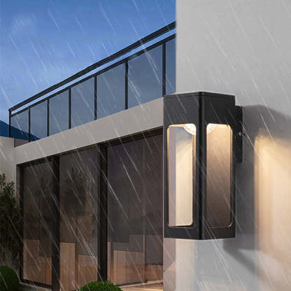 Orr Modern LED Außenwandleuchte Schwarz Außen Garten Metall