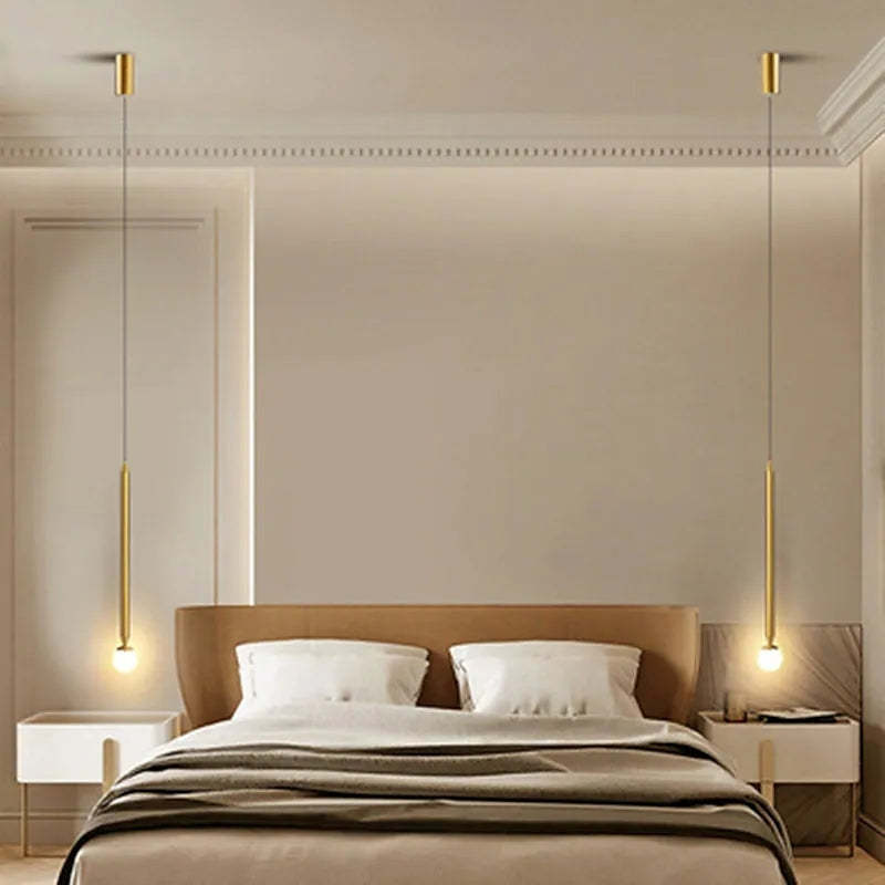 Carr Design LED Pendelleuchte Schwarz Linear Wohn/Schlafzimmer Metall
