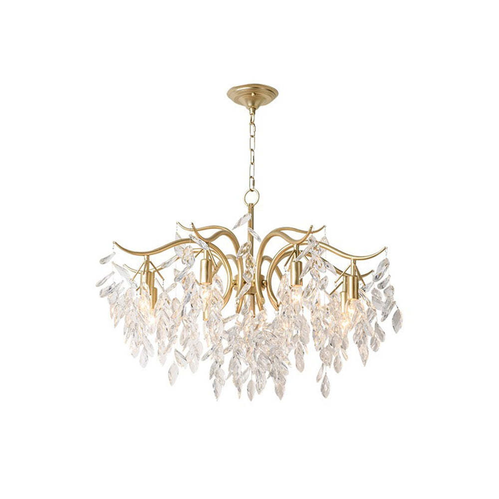 Marilyn Modern LED Kronleuchter Schwarz/Gold Wohnzimmer Kristall
