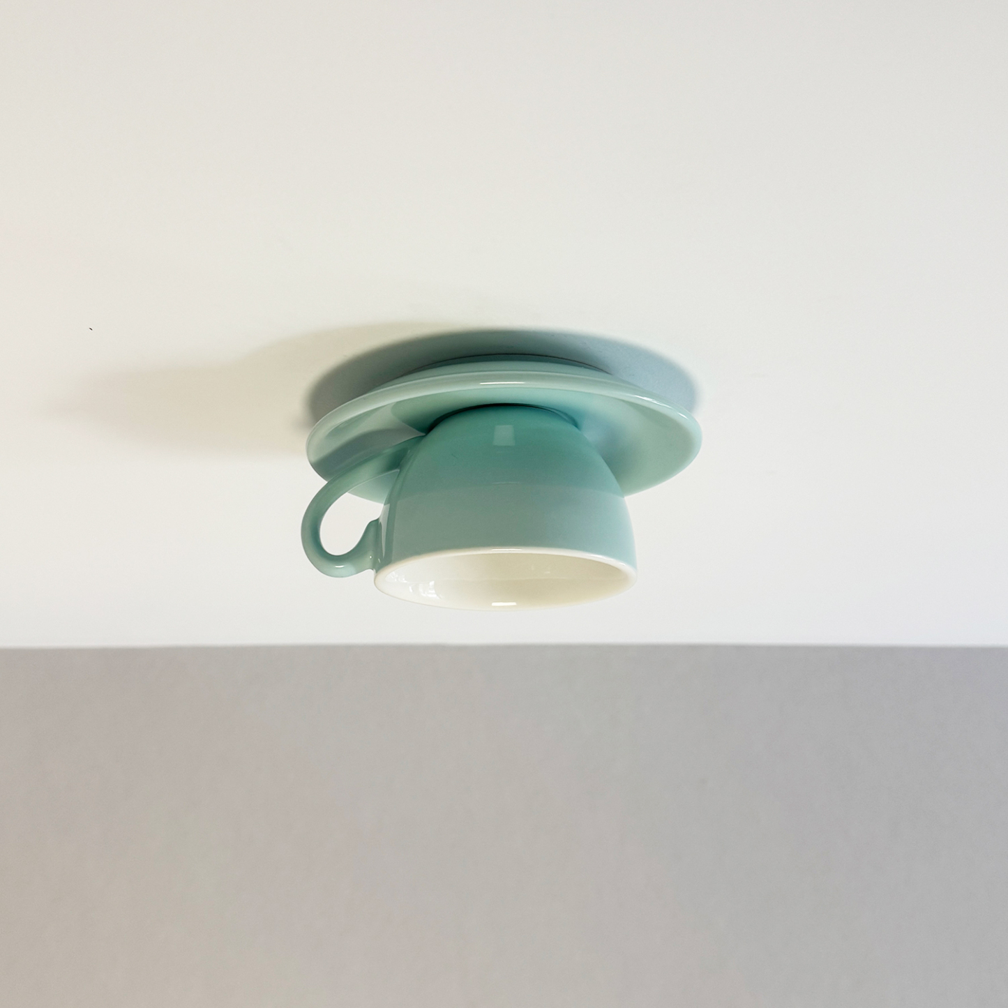Morandi Modern Deckenleuchte, Blau/Rosa/Gelb, Kaffeetassen, Keramik, Schlafzimmer