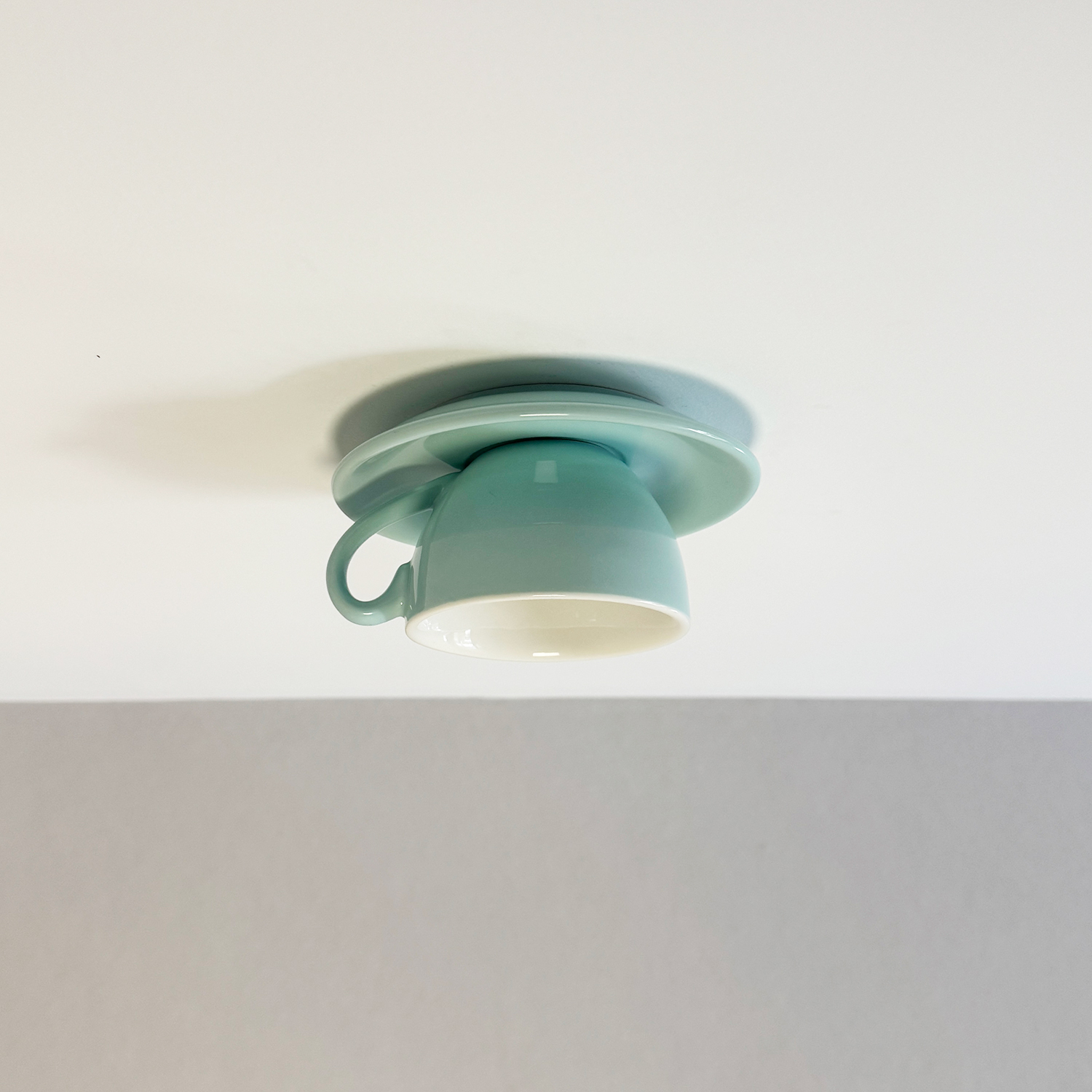 Morandi Modern Deckenleuchte, Blau/Rosa/Gelb, Kaffeetassen, Keramik, Schlafzimmer