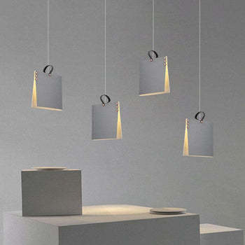 Sienna Design LED Pendelleuchte Weiß Schlafzimmer/Wohnzimmer Stoff