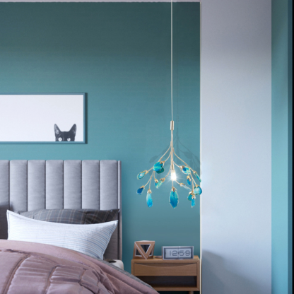 Nordic LED Achat Kreativer Bunter Kronleuchter