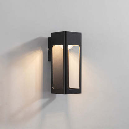 Orr Modern LED Außenwandleuchte Schwarz Außen Garten Metall