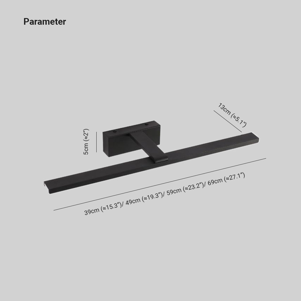 Edge Modern LED Wandleuchte Innen Linear Badezimmer Weiß/Schwarz Metall