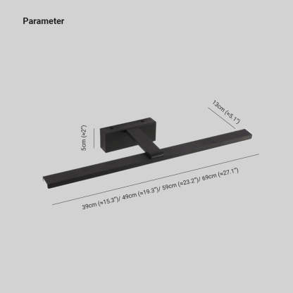 Edge Modern LED Wandleuchte Innen Linear Badezimmer Weiß/Schwarz Metall