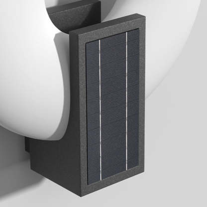 Isaac Ring Solar Außenwandlleuchte Metall Acryl Garten Flur Balkon