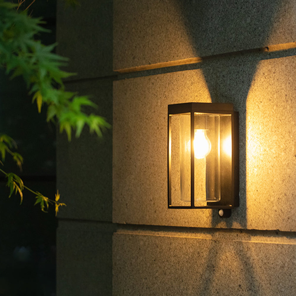 Orr Modern LED Solar Außenwandleuchte Glas Metall Garten Flur