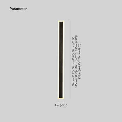 Edge Moderne Linear Außenwandleuchte Metall Garten Flur
