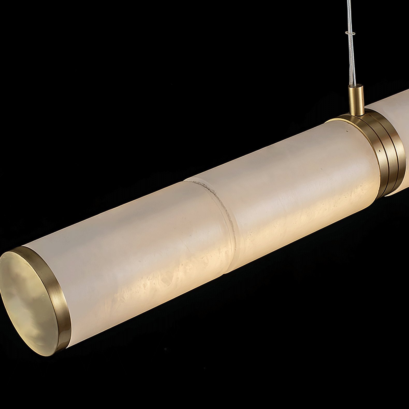 Eira Minimalistisch Alabaster Linear Pendelleuchte-Las Sola
