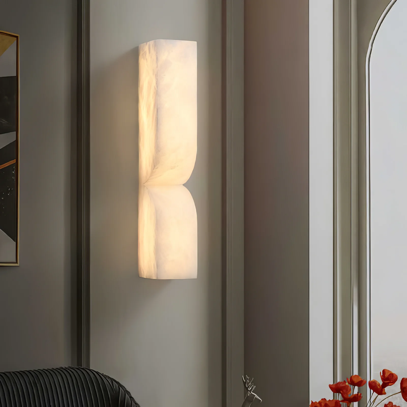 Jade Alabaster Rechteckig Modern Wandleuchte Schirme Flur Schlafzimmer