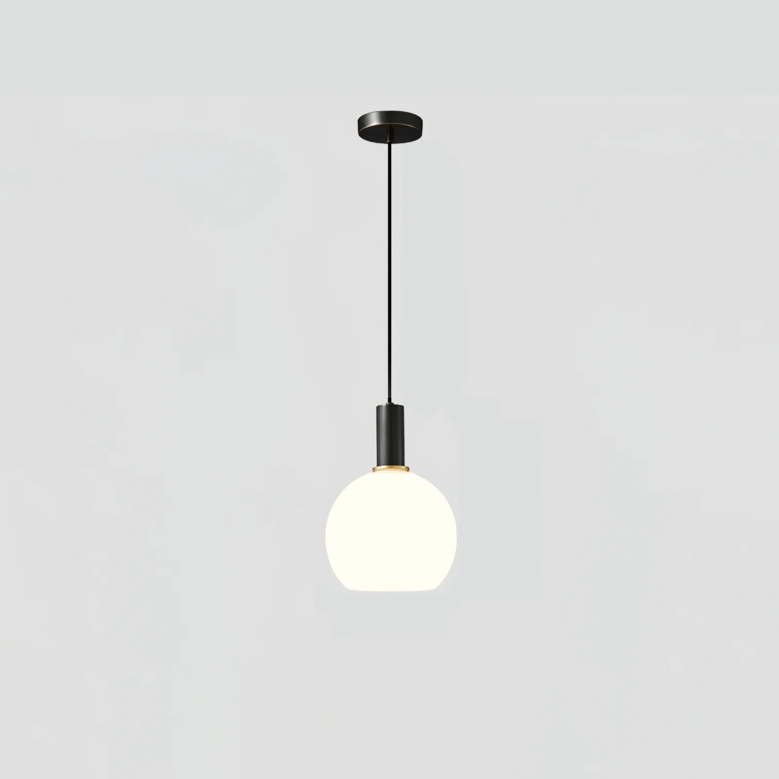 Hailie Minimalism Brass Glass Pendant Light Bedroom  Dining Room