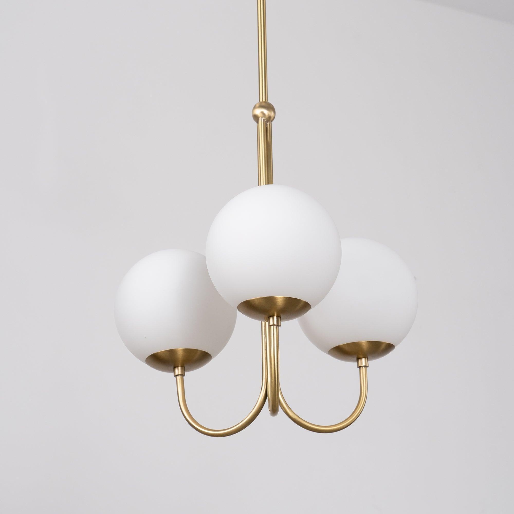 Mirelent Elegante Hängeleuchte aus Metall und Glas-Las Sola