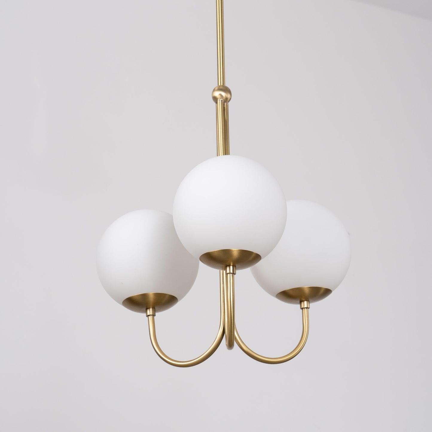 Mirelent Elegante Hängeleuchte aus Metall und Glas-Las Sola