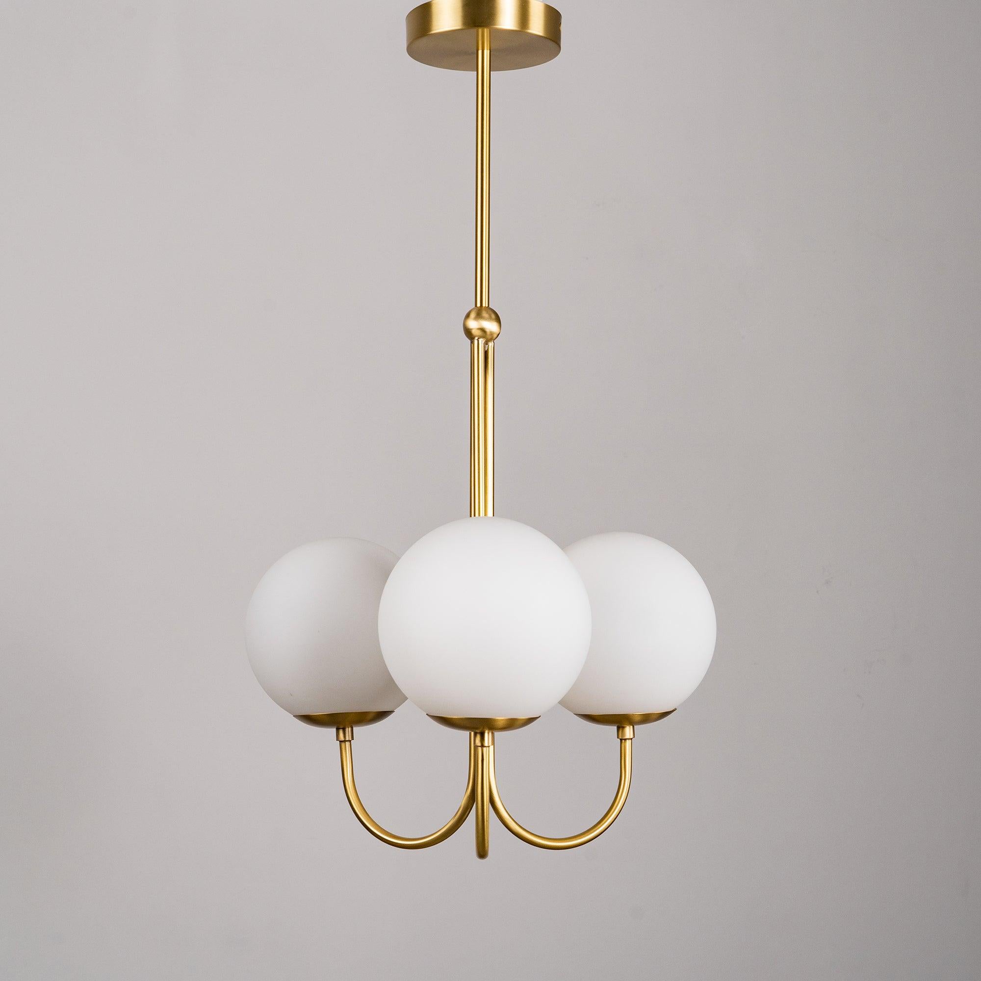 Mirelent Elegante Hängeleuchte aus Metall und Glas-Las Sola